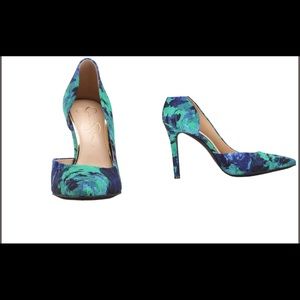 Jessica Simpson 8.5 Claudette green& blue D’Orsay